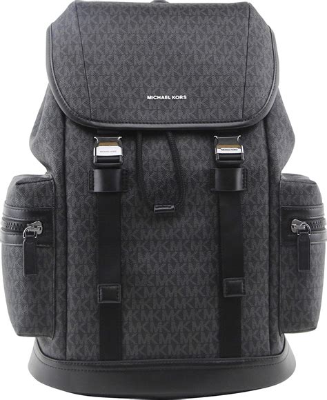 michael kors metallic silver backpack|Michael Kors men's backpack.